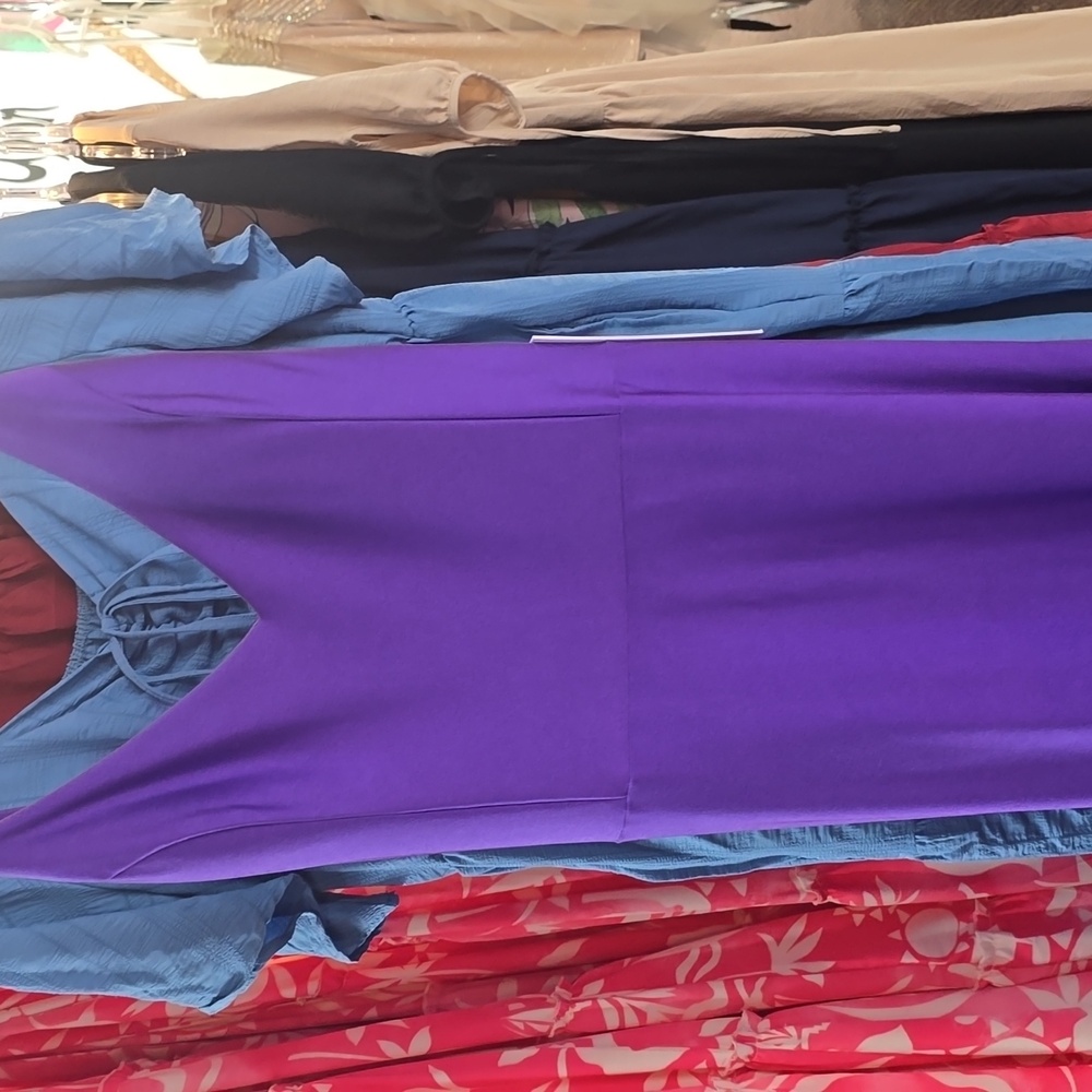 Purple Stretch Jersey Prom Dress